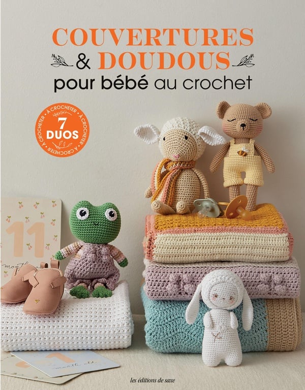 Couvertures & doudous pour bébé au crochet : 7 duos à crocheter