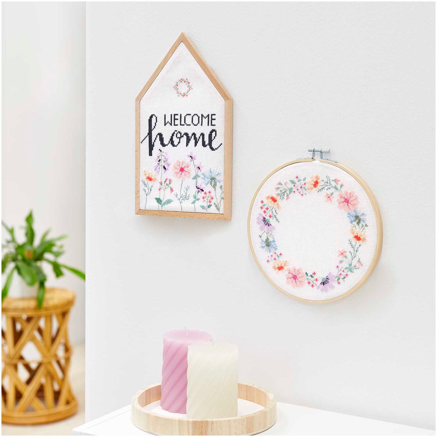 Kit de Broderie Point de Croix, Welcome Home, grande