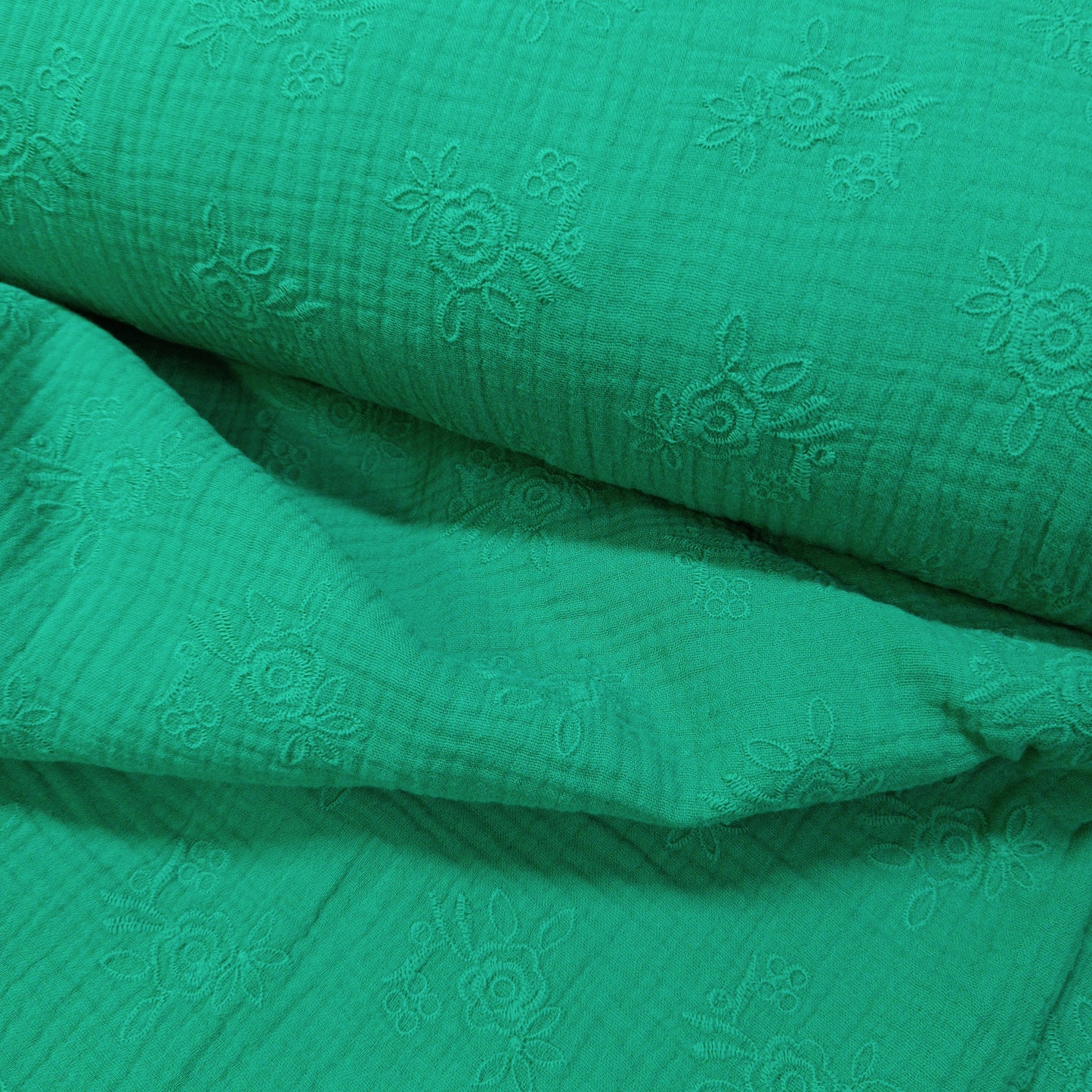 Double gaze broderie VERT