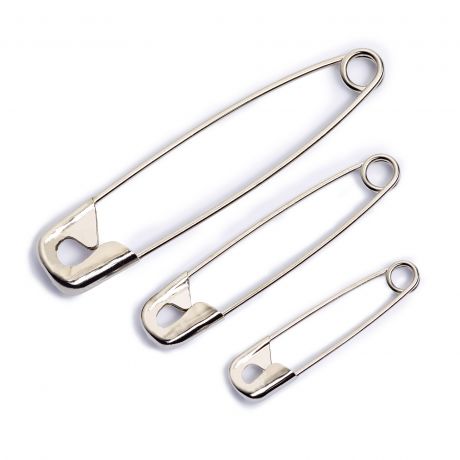 Épingle/sûreté n°03 acier argenté x12