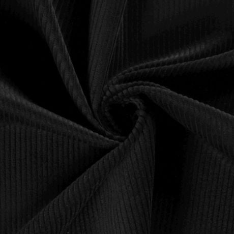 Tissu velours côtelé noir