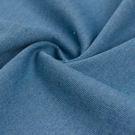 Copie de Tissu jean fluide denim pré-lavé uni BLEU