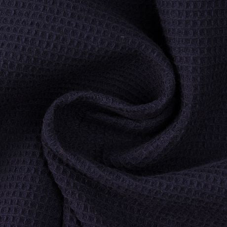 Tissu mini nid d'abeille BLEU MARINE