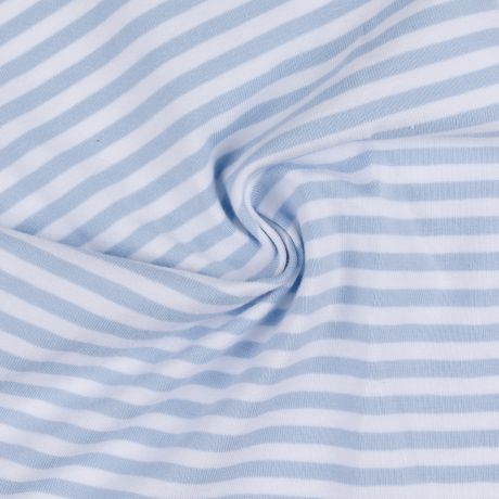 Tissu jersey rayures BLEU 5mm