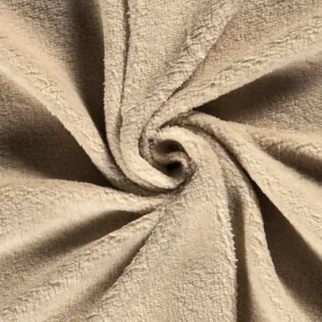 Tissu fourrure mouton uni beige