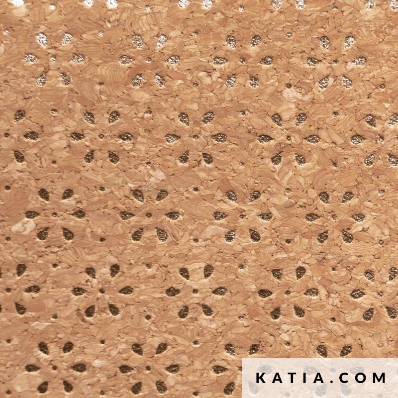 TISSU LIEGE CORK FABRIC GEO FLOWERS