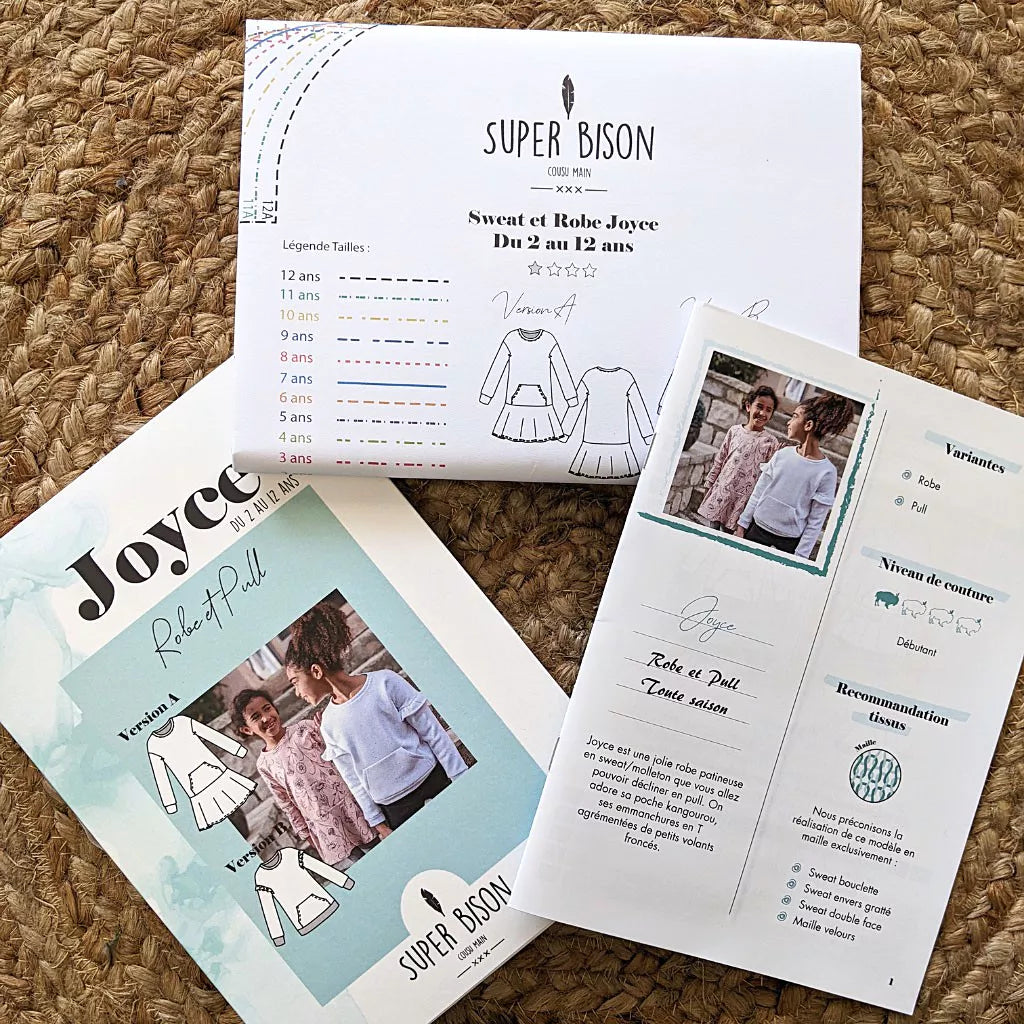 Patron de couture : Pull et Robe enfant Joyce
