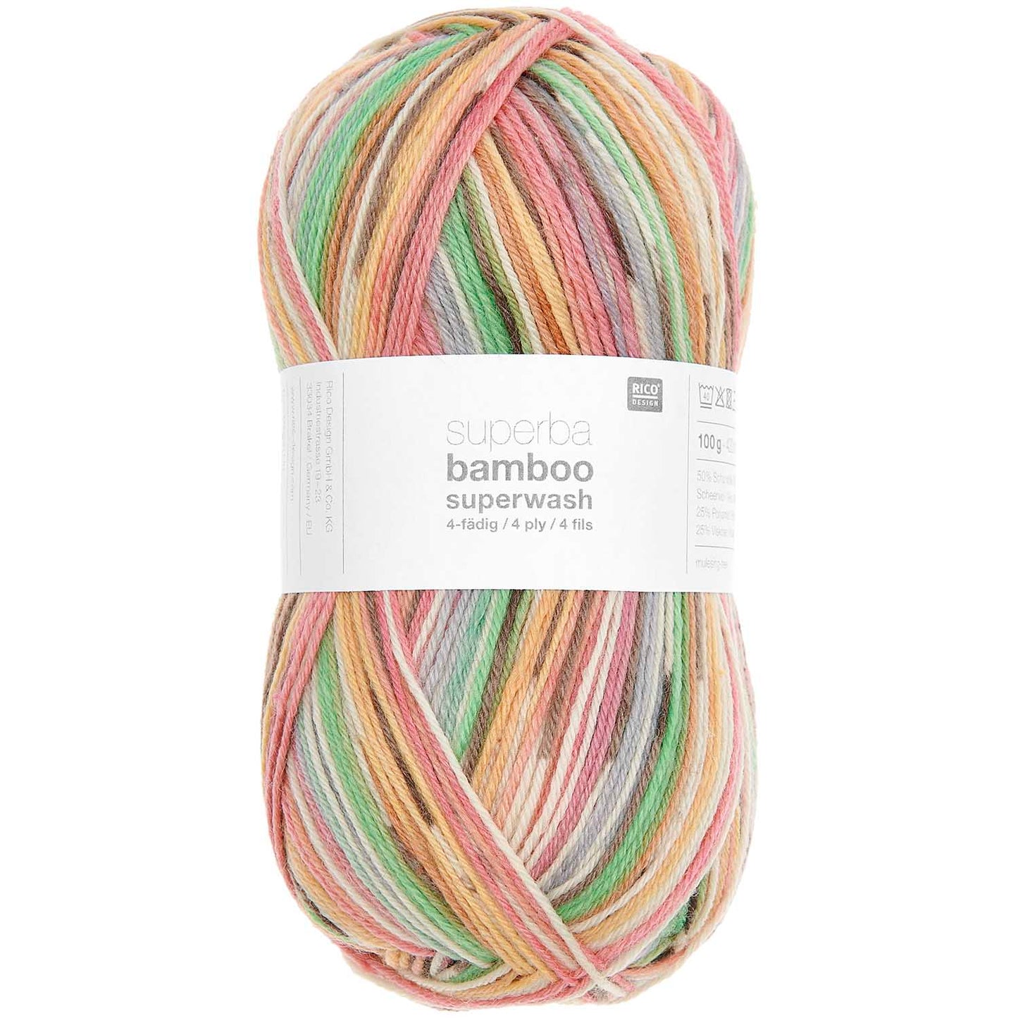 Socks Bamboo 4 fils rainbow earthy