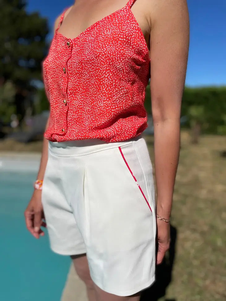 Tissu viscose Confetti orange MY DRESS MADE