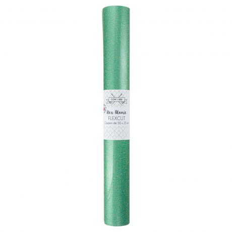 Flex paillettes atomic vert sparkle 50X25 CM