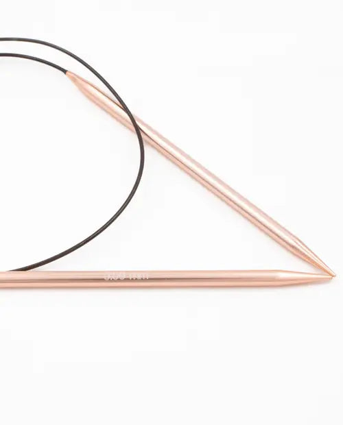 Aiguilles circulaires 80 cm Rose Gold taille 8