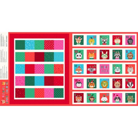 Tissu Dashwood calendrier de l'Avent animaux