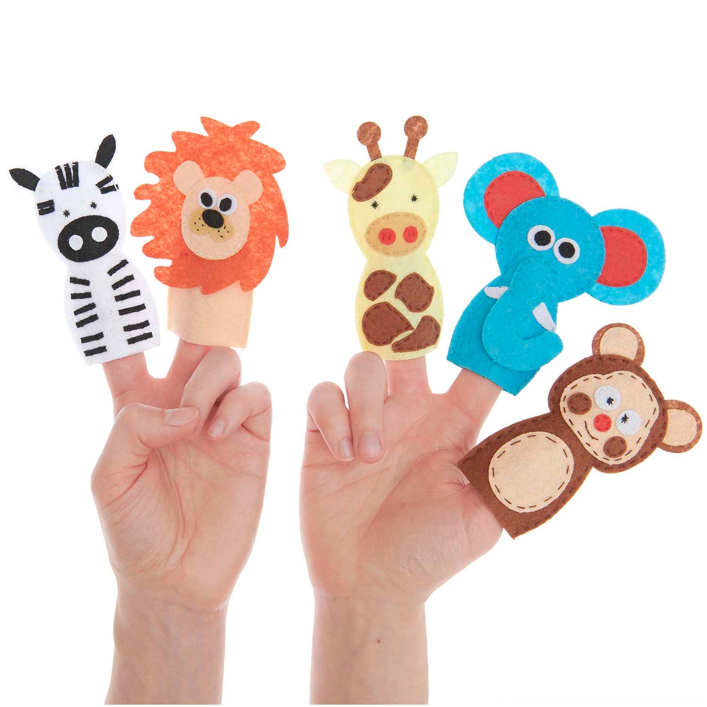 Kit de bricolage, marionnettes à doigts animaux sauvages