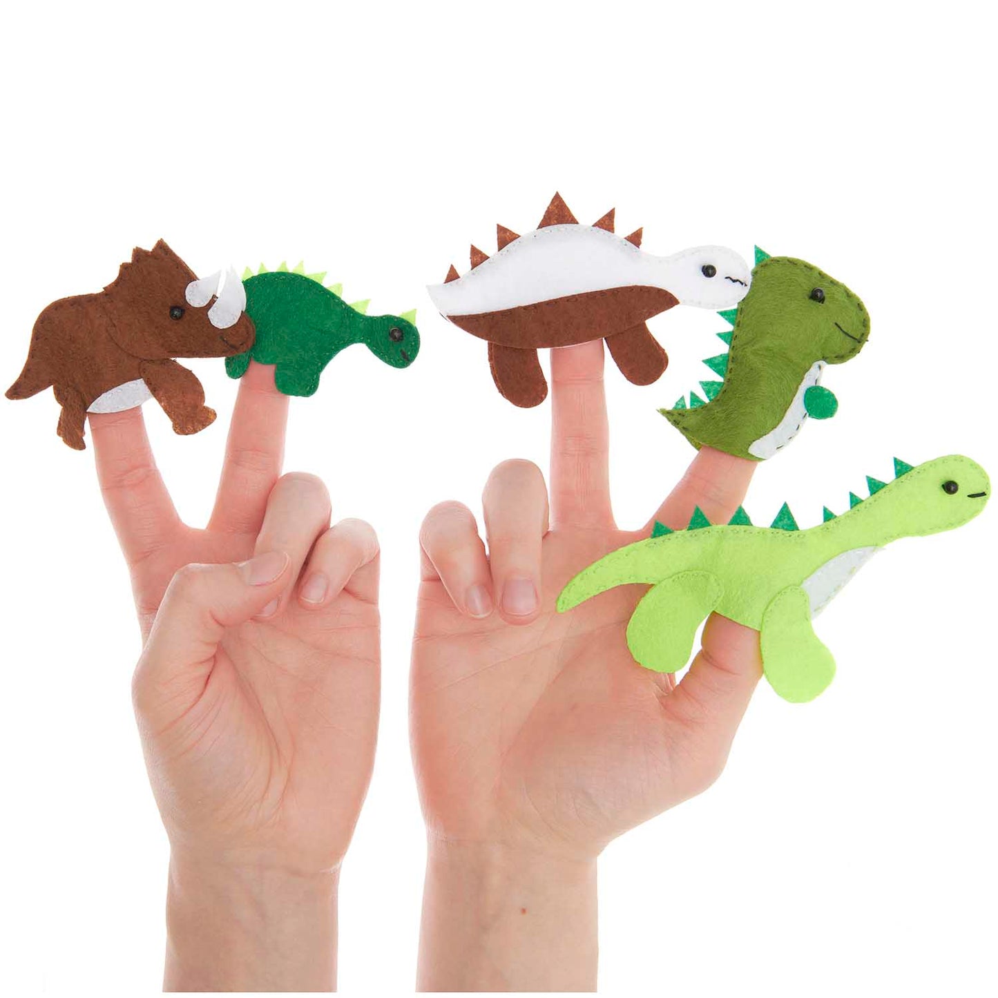 Kit de bricolage, marionnettes à doigts dinosaure, 5 pcs
