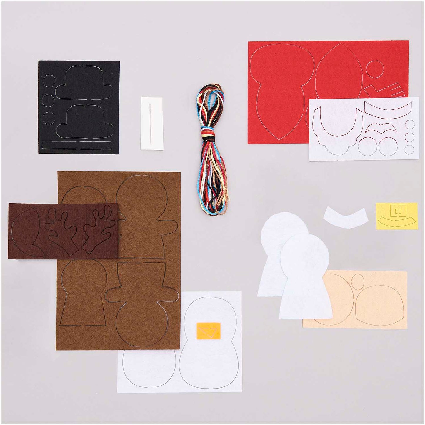 Kit de bricolage, marionnettes à doigts Noël, 5 pcs
