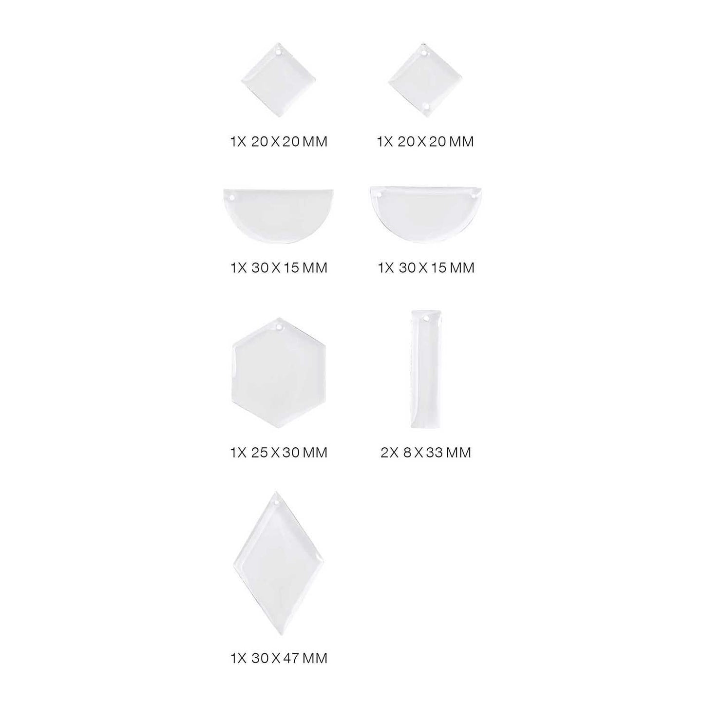 Moule en Silicone, Pendentifs Géométriques