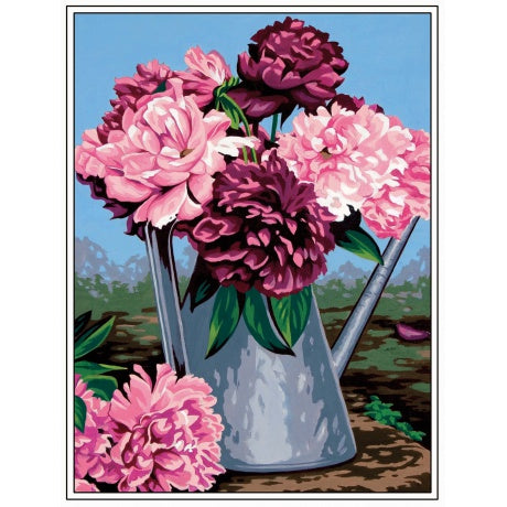 Canevas 30/40 - L'arrosoire aux pivoines