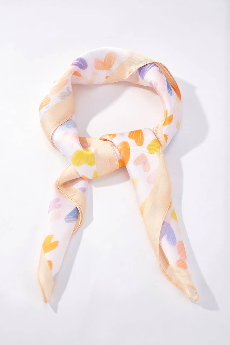 Foulard à motif 65 X 65 CM FL327DF: Jaune / 100% Polyester
