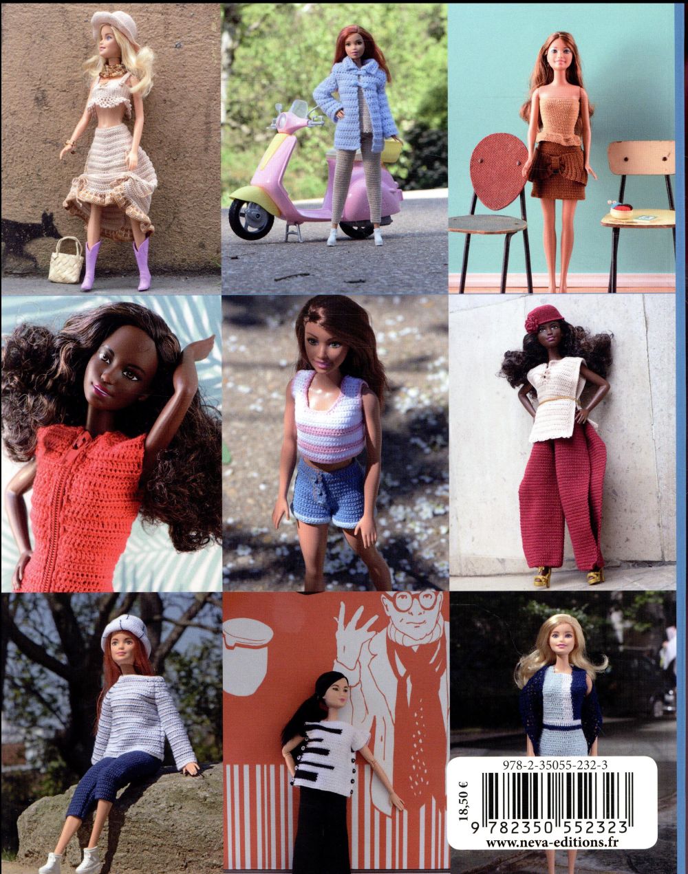 Vêtements au crochet pour poupées mannequins