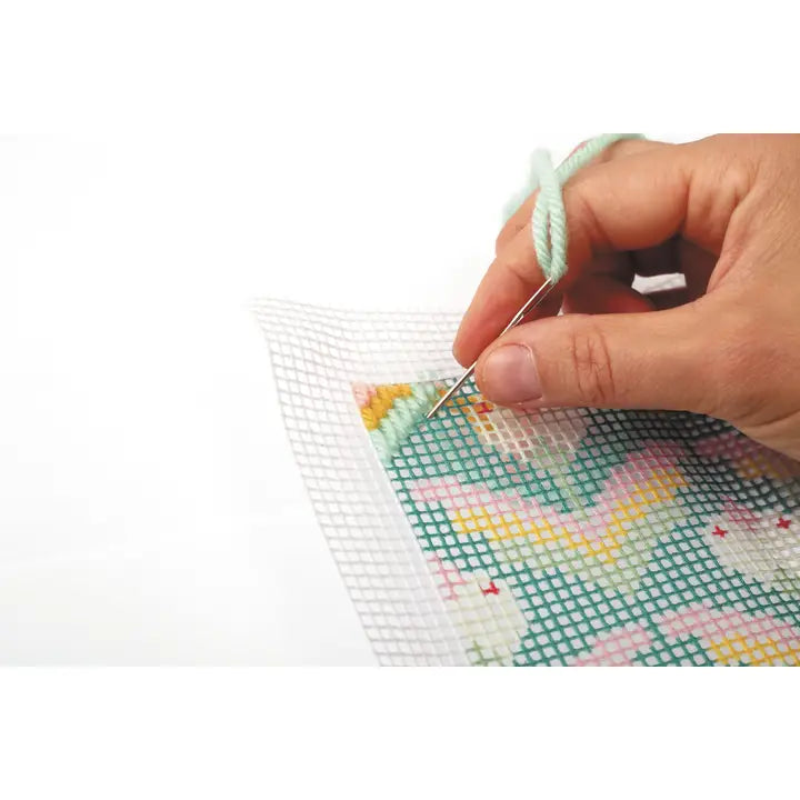 Kit canevas fleurs tropicales