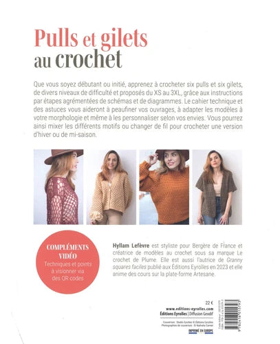 Pulls et gilets au crochet - 12 modèles intemporels aux finitions impeccables