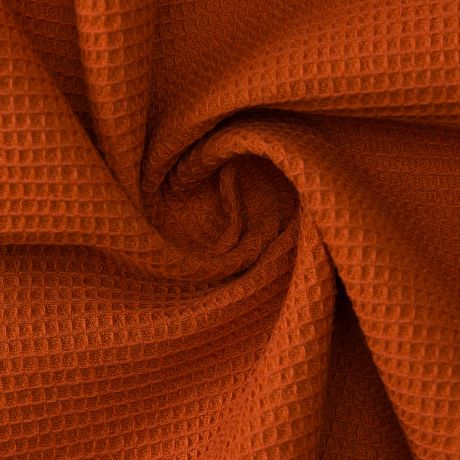 Tissu mini nid d'abeille BRIQUE