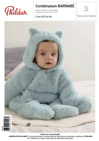 Fiche pdf Modèle Combinaison Layette Barnabé