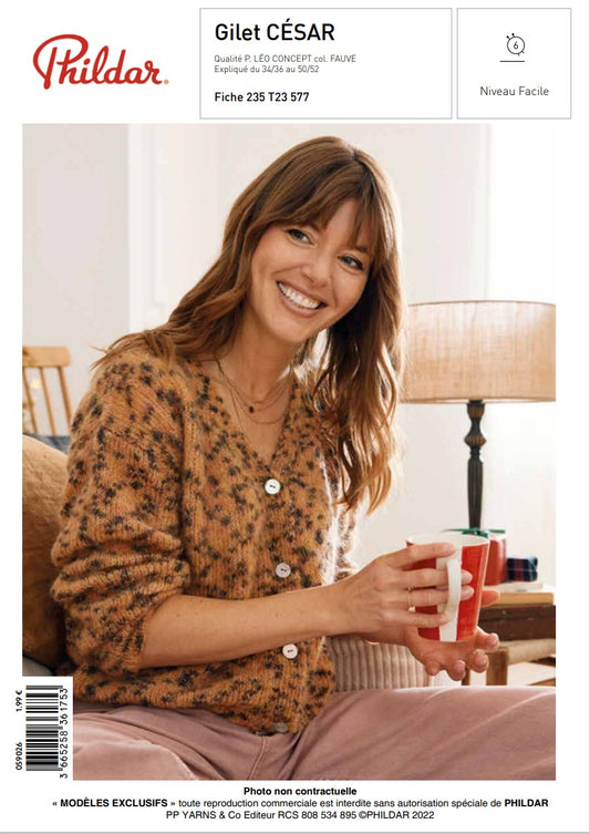 Modèle gilet femme César