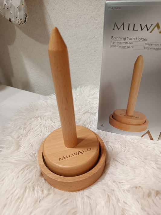 Distributeur pour fil à tricoter bois