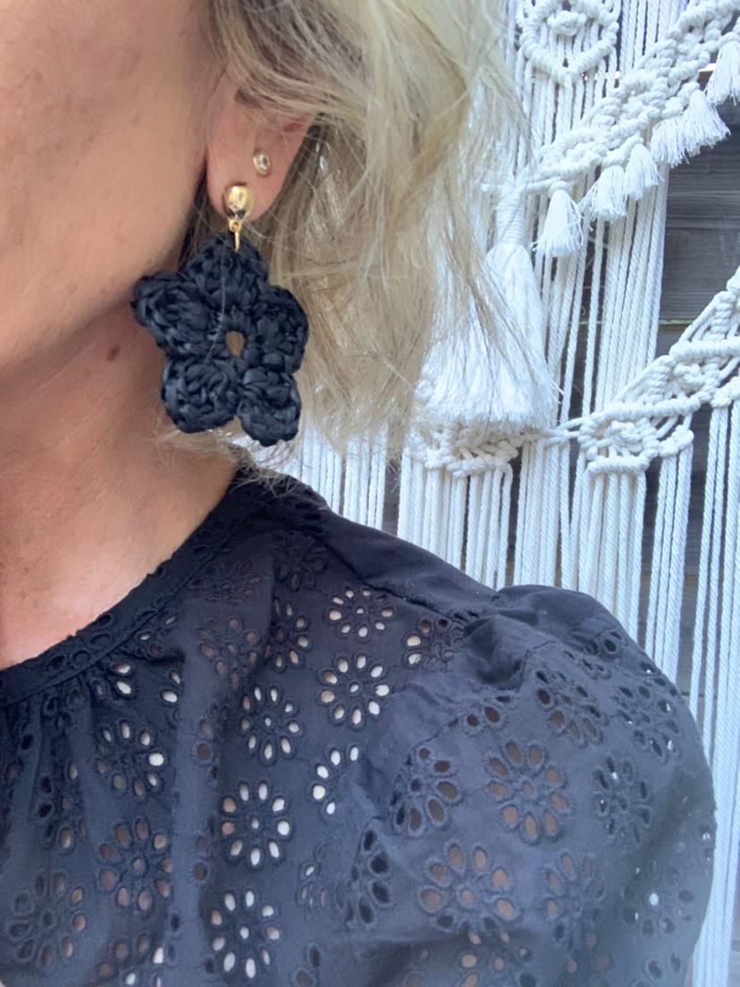 Boucle d'oreille raphia
