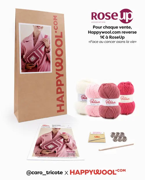 Kit Crochet Banane Rosa
