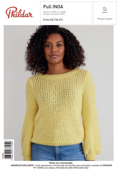 Modèle pull femme Inoa FICHE PDF