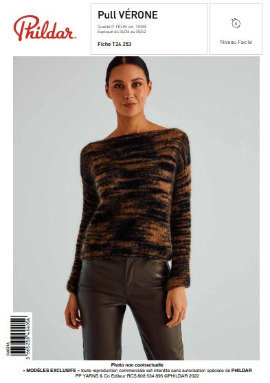 Fiche pdf Modèle Pull Femme Vérone GRATUIT