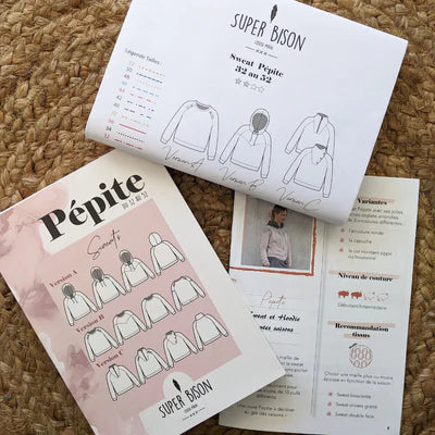 Patron Sweat Femme Pépite (32 au 52)