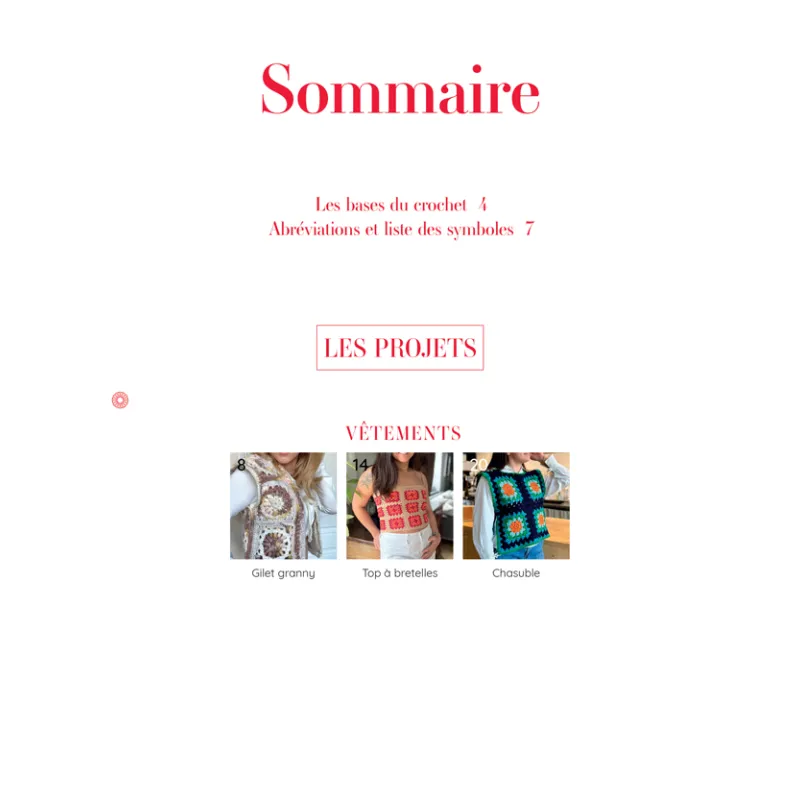 ACCESSOIRES EN GRANNY SQUARES - 17 MODELES