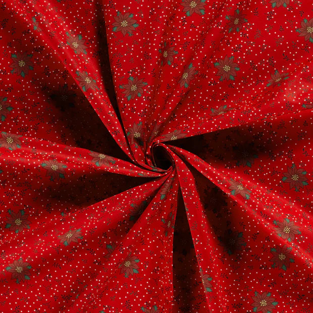 Popeline de coton imprimé de Noël