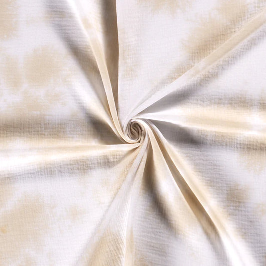 DOUBLE GAZE TISSU TIE AND DYE BEIGE