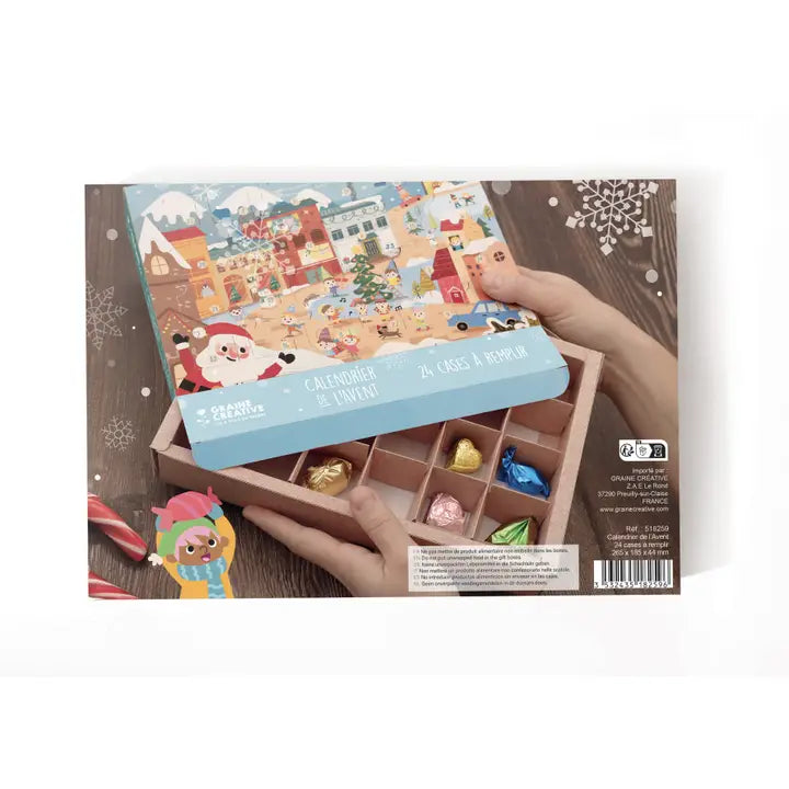CALENDRIER DE L'AVENT BOITE RECTANGULAIRE