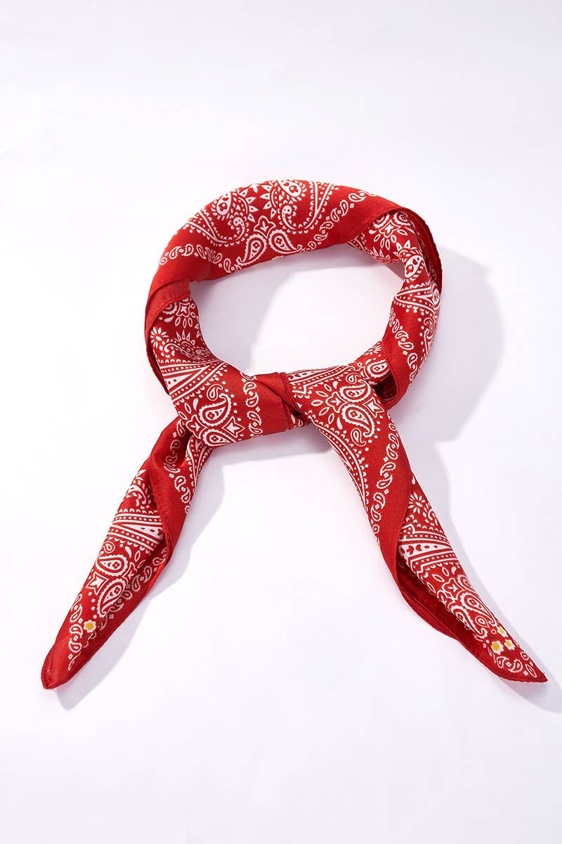 Foulard à motif 65 X 65 CM FL506DF: Rouge / 100% Polyester