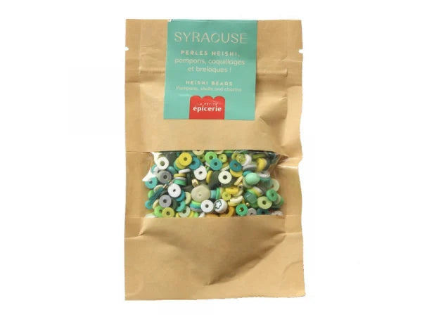 MÉLANGE DE PERLES HEISHI ET DE BRELOQUES - SYRACUSE