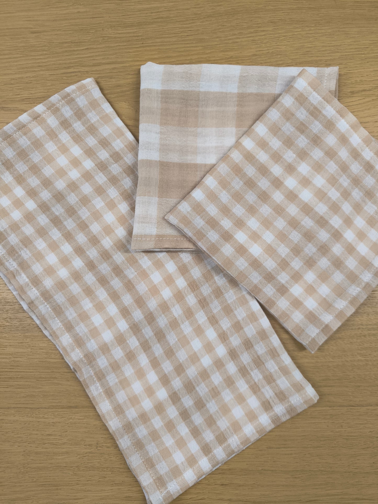 Carré double gaze de coton - Serviette visage - mouchoirs lavables en tissus - serviette de table