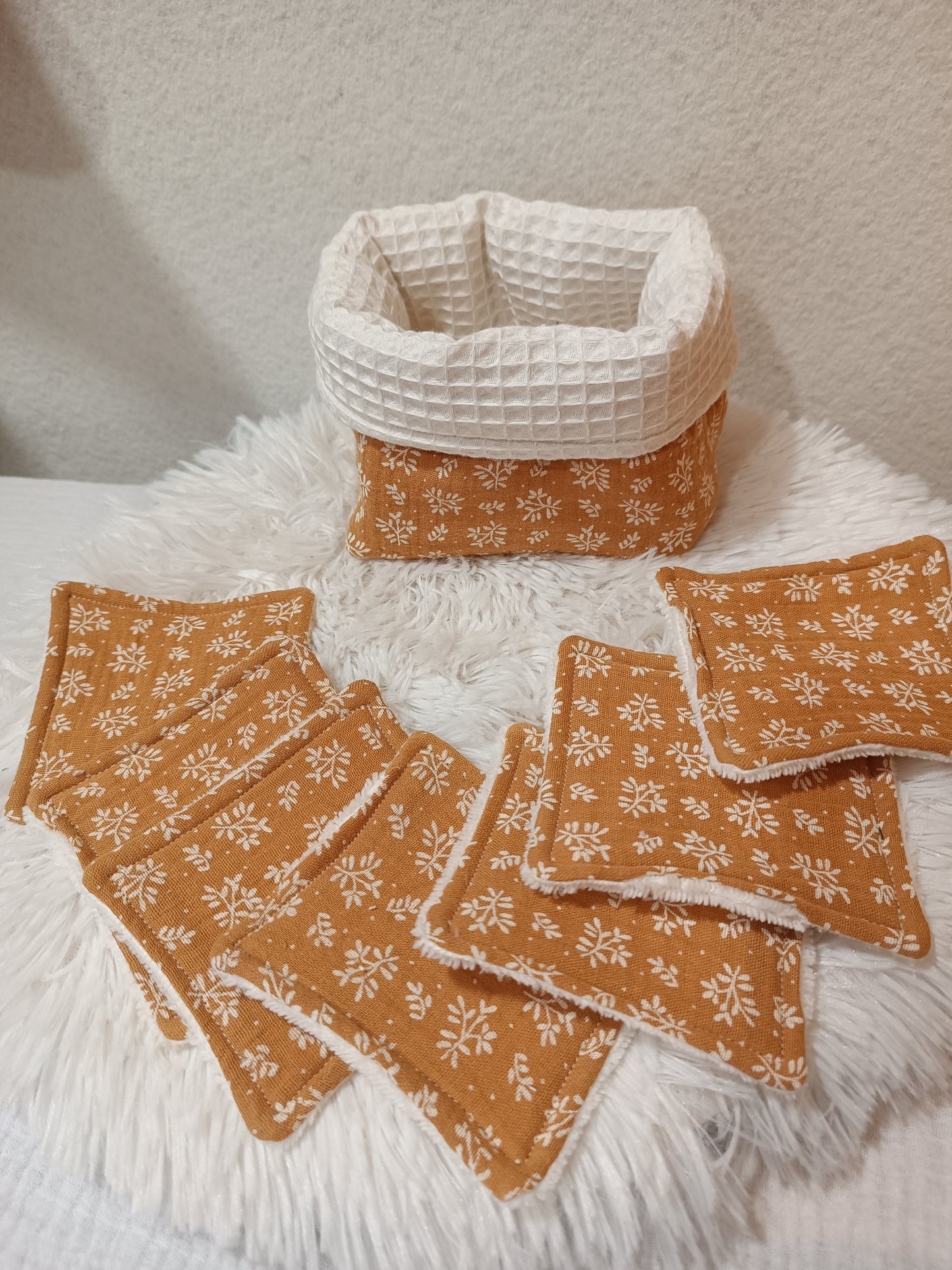 Lingettes lavables semainier + panière