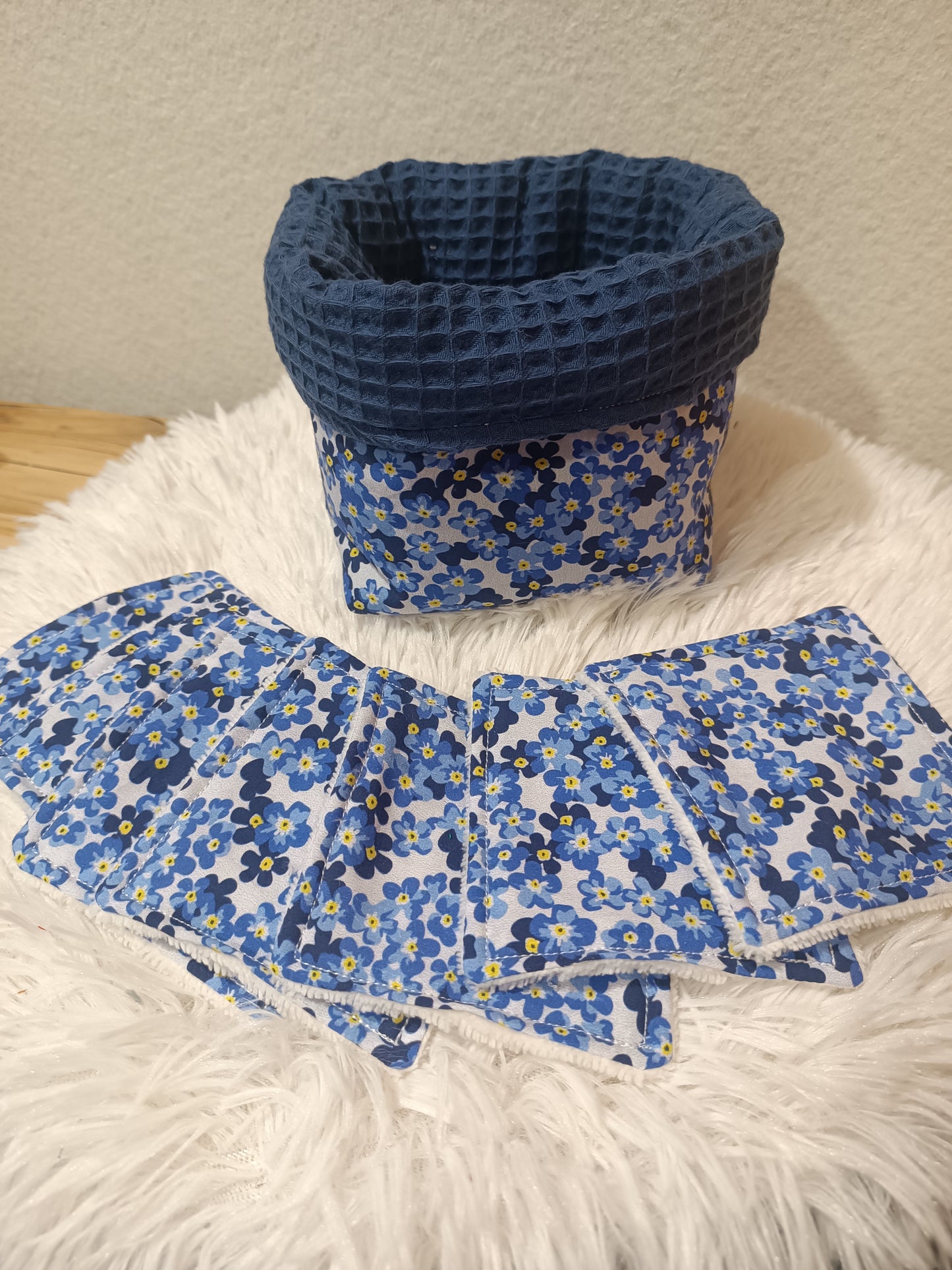 Lingettes lavables semainier + panière