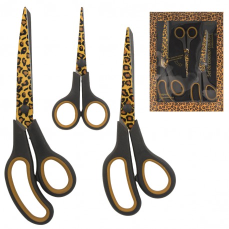 Set de 3 ciseaux couture léopard