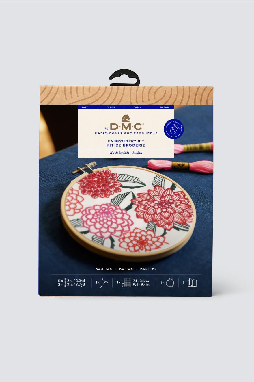 KIT BRODERIE DAHLIAS DE M.D PROCUREUR