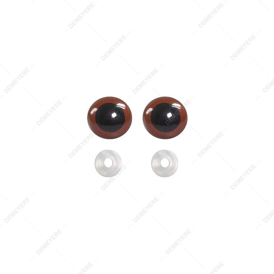 YEUX DE SÉCURITÉ x 10 PAIRES MARRON