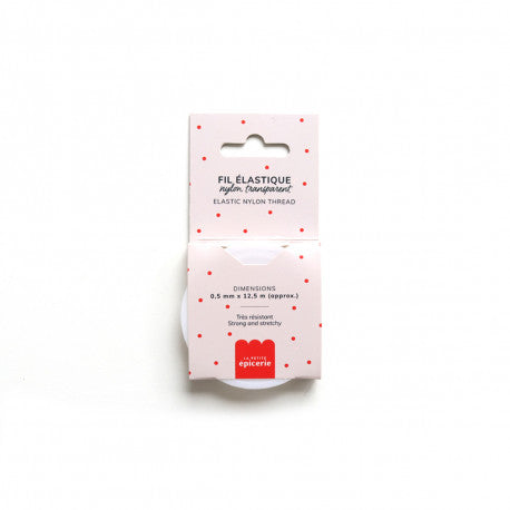 12,5 M DE FIL ÉLASTIQUE NYLON 0,5 MM - TRANSPARENT