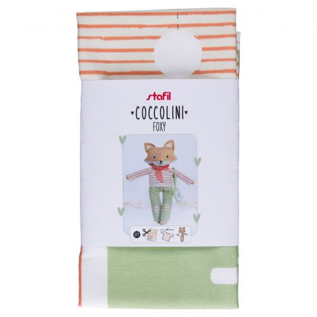 Tissu imprimé pour doudou foxy 56x75 cm