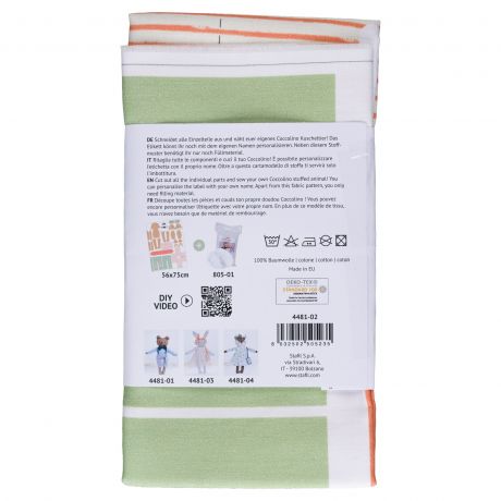 Tissu imprimé pour doudou foxy 56x75 cm