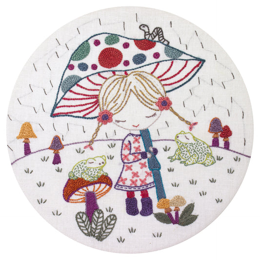 Kit à broder- pluie, pluie et parapluie